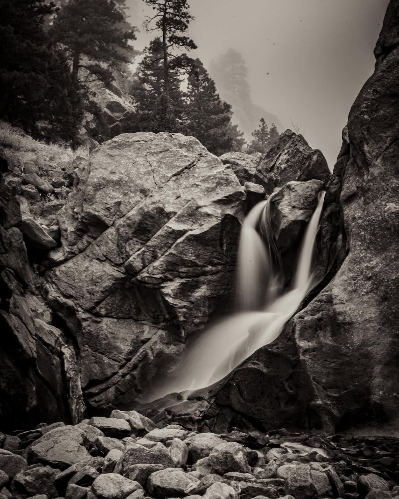 A Colorado canyon waterfall — a workshop shooting location